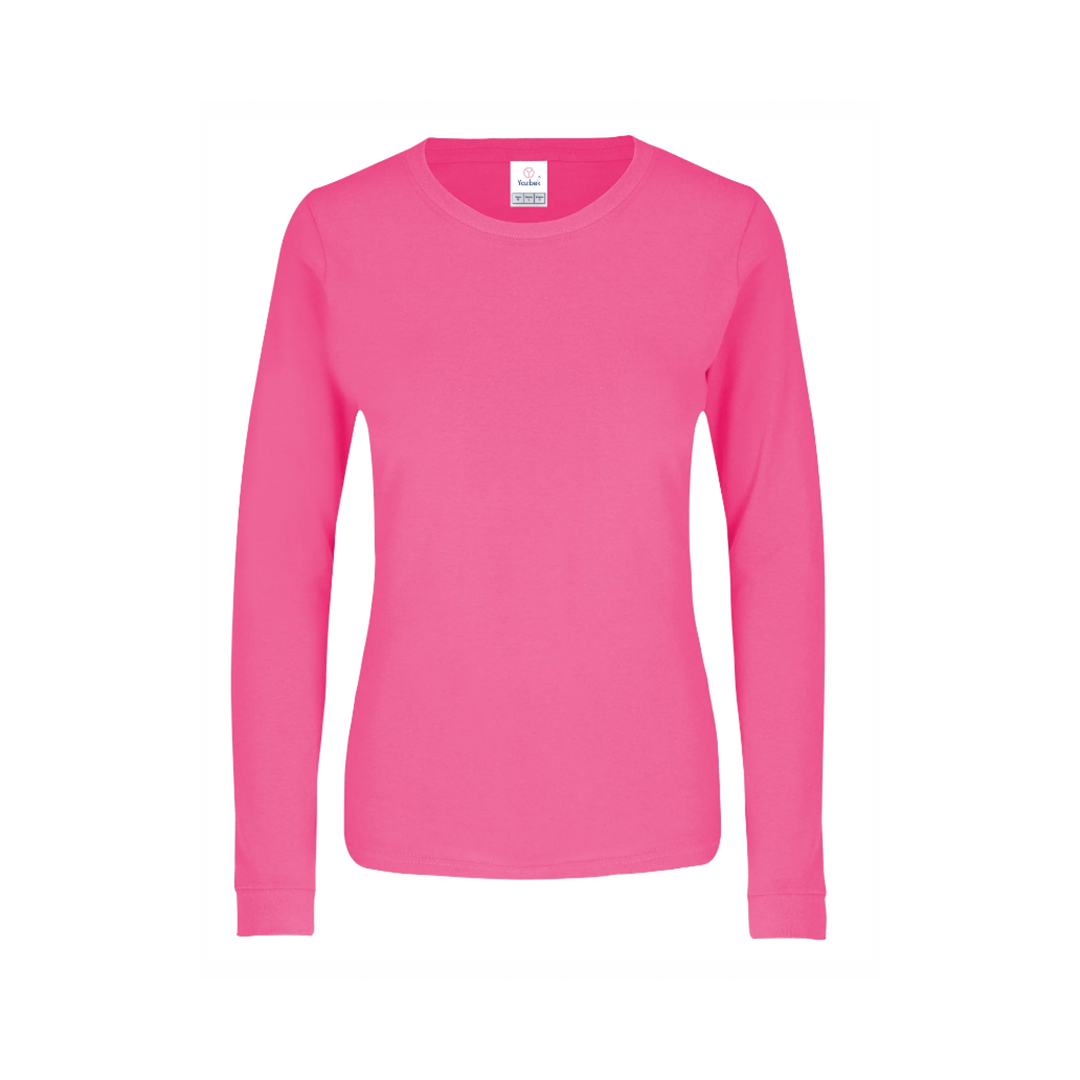 PLAYERA MANGA LARGA 100% ALGODÓN DAMA