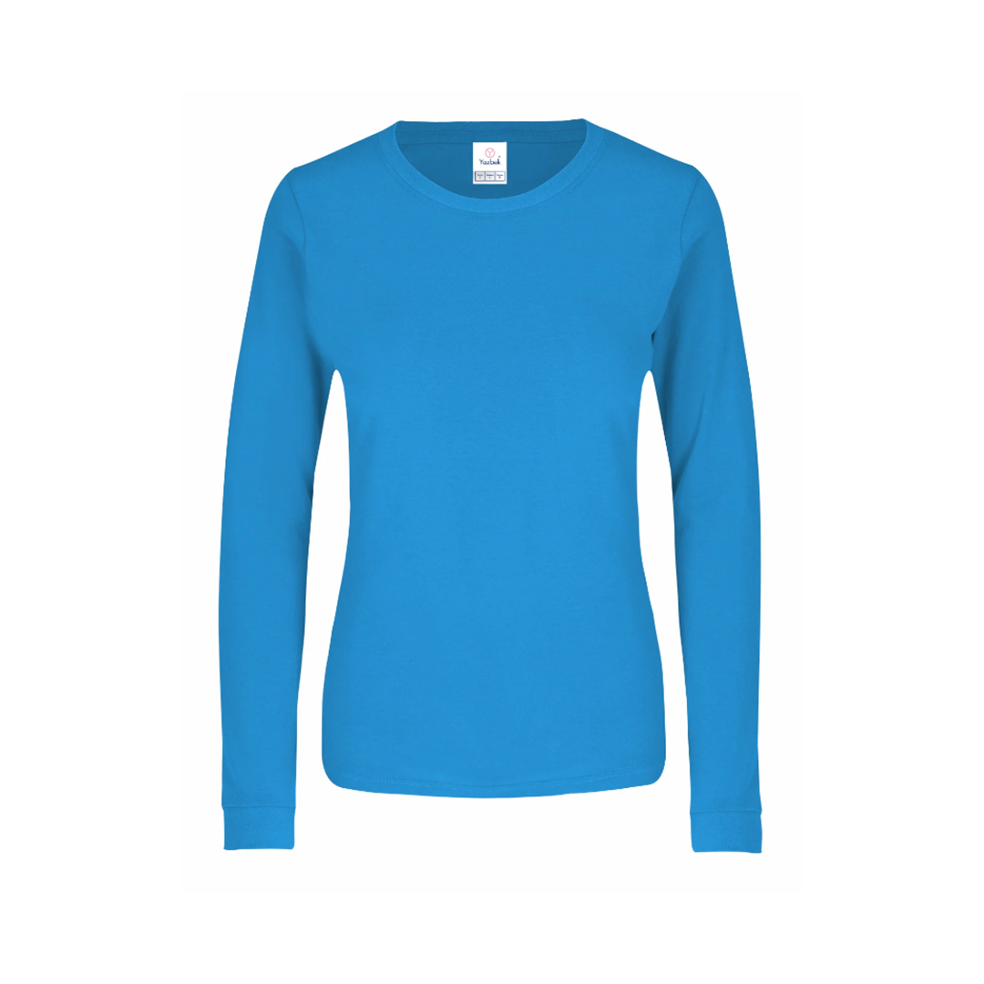 PLAYERA MANGA LARGA 100% ALGODÓN DAMA