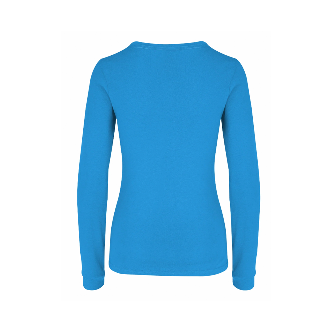 PLAYERA MANGA LARGA 100% ALGODÓN DAMA