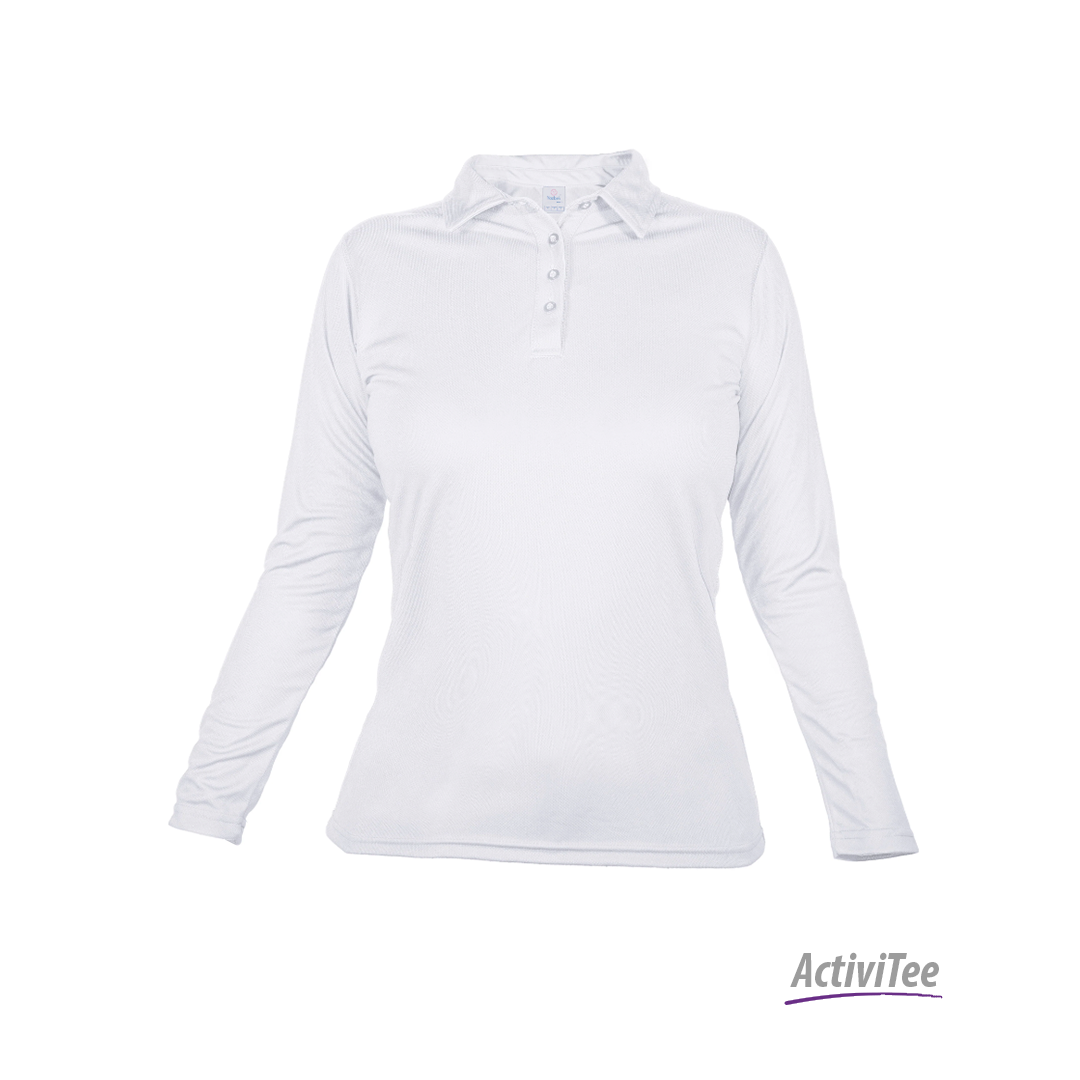 PLAYERA TIPO POLO MANGA LARGA DAMA